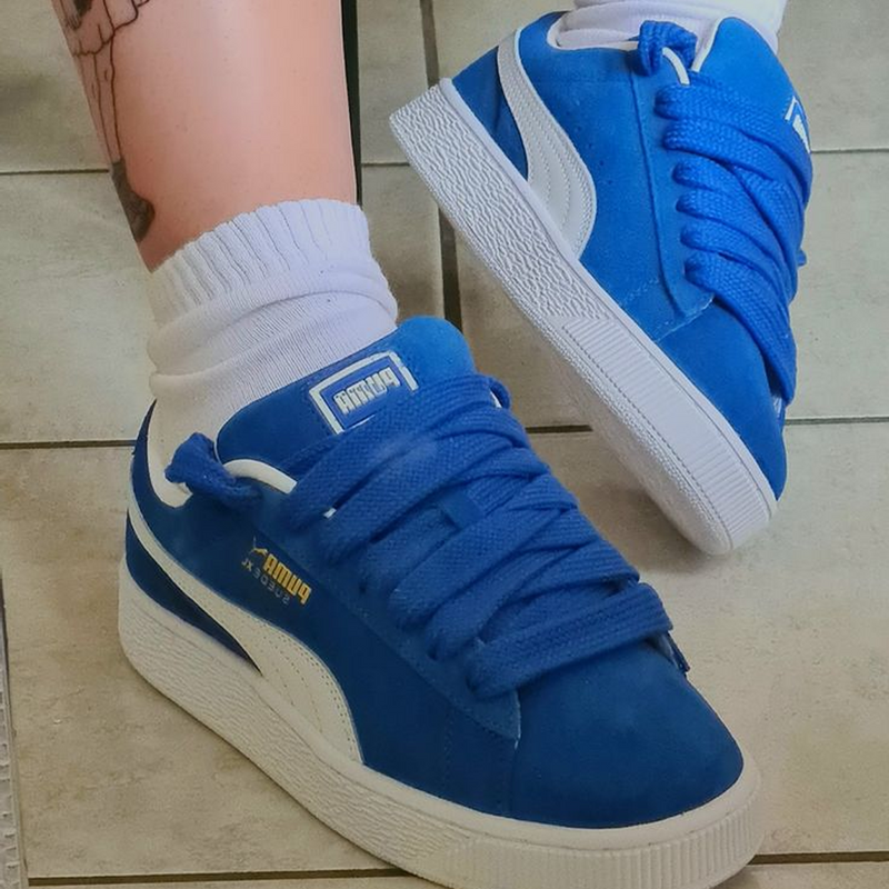 Puma suede platform azul best sale